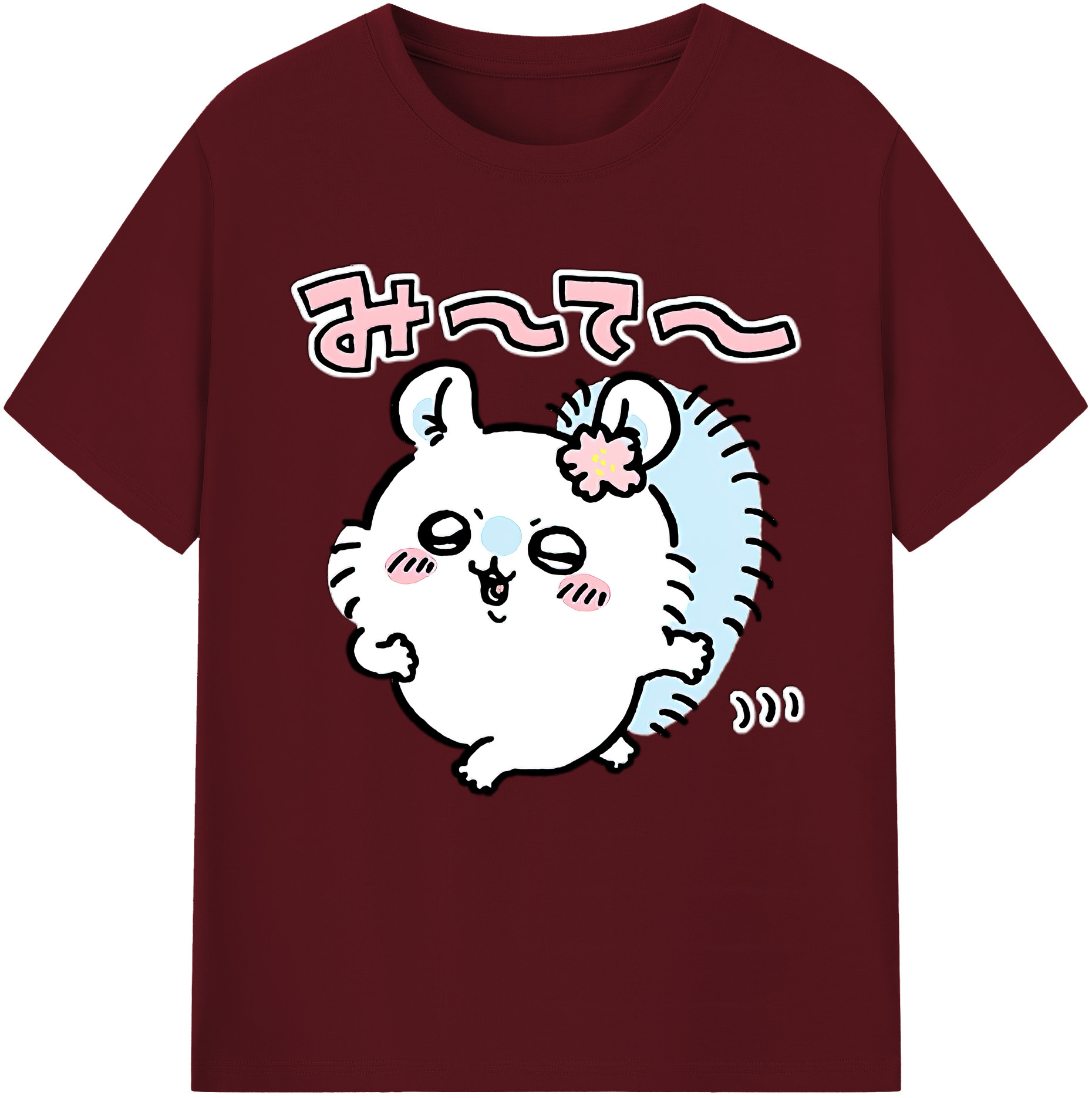 （画像用） ちいかわ モモンガ Chii-kawa Momonga 綿100％半袖Tシャツ（フロントプリント）